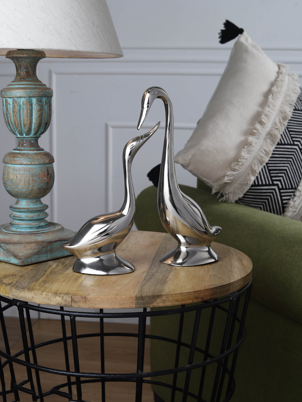 Swan Pair Home Décor Accent