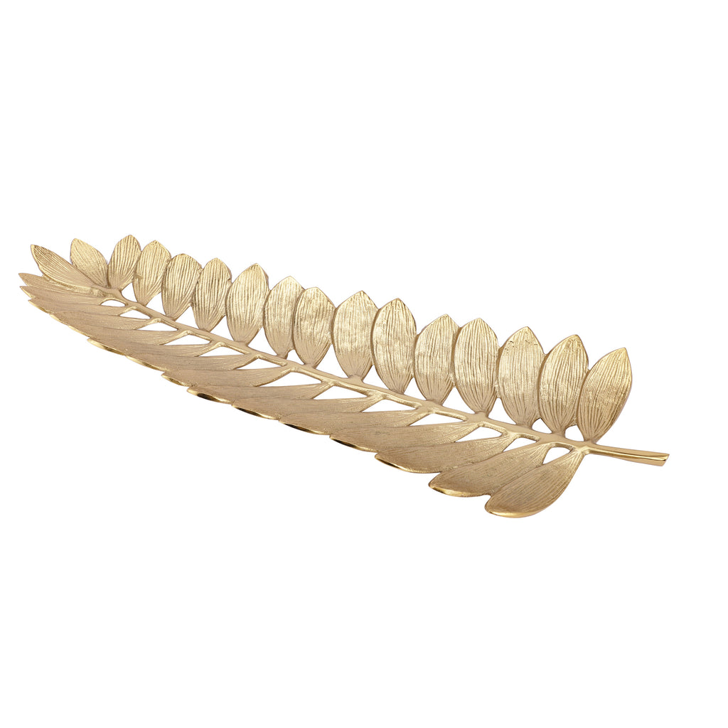Large Gold Leaf Serving Tray