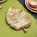 Gold Leaf Serving Tray Platter.