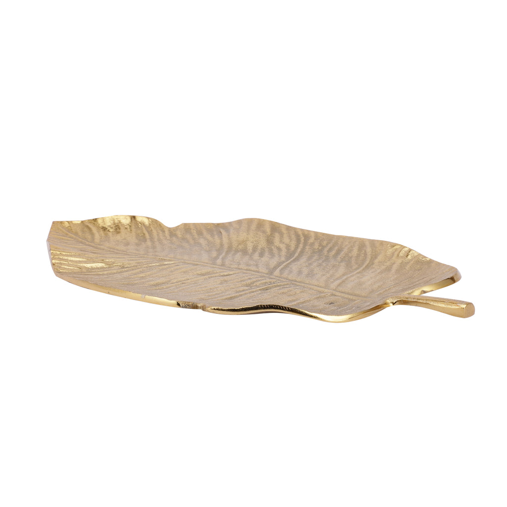 Gold Leaf Serving Tray Platter.