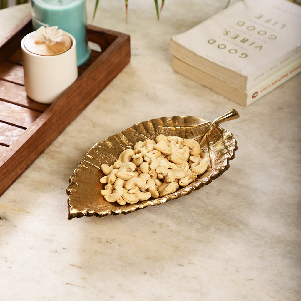 11 Inch Gold Leaf Serving