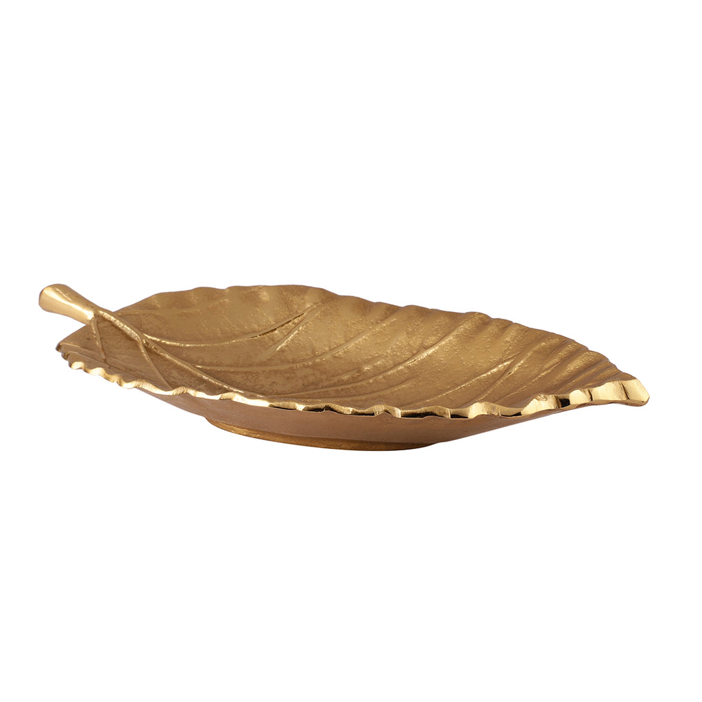 11 Inch Gold Leaf Serving