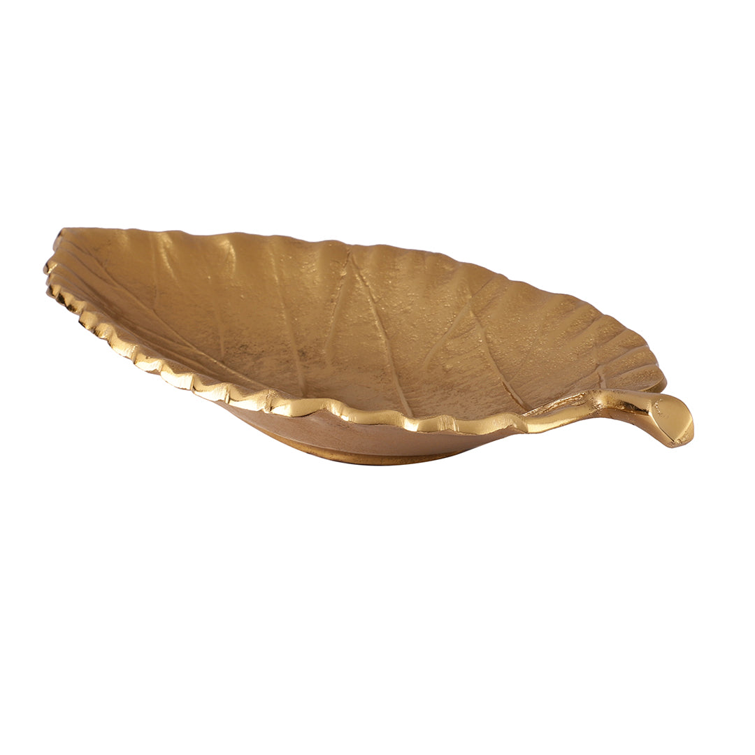 11 Inch Gold Leaf Serving