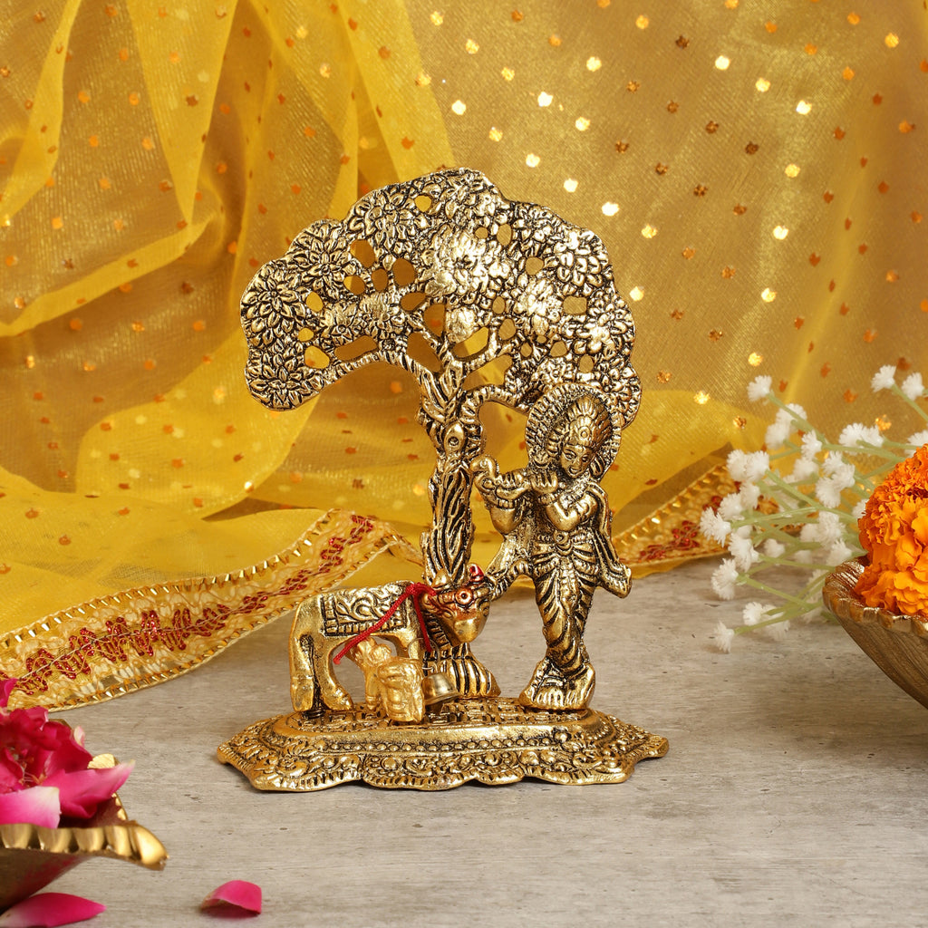 Krishna Aura Idol Murti Kamdhenu Cow
