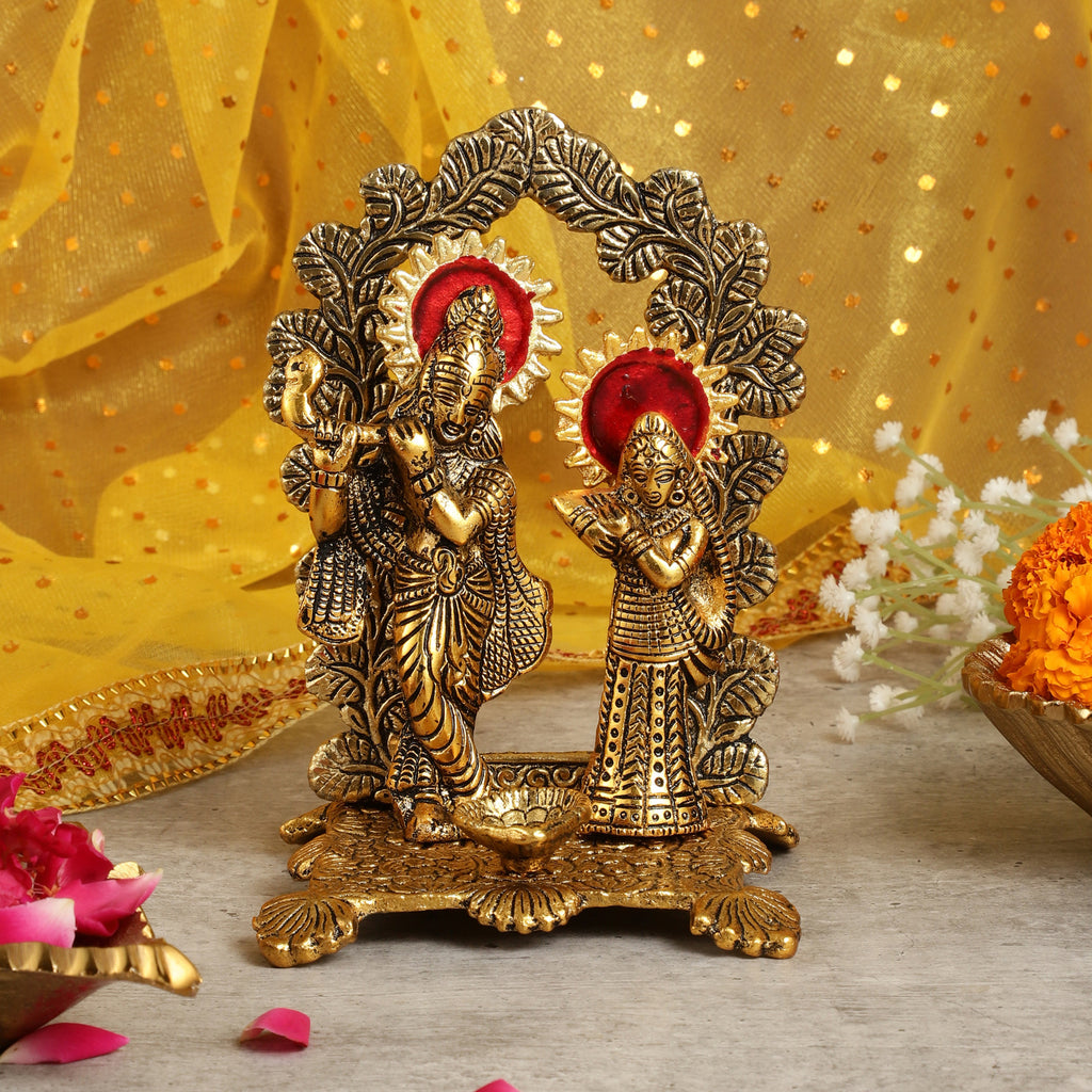 Radha Krishna Aura Statue Home Décor