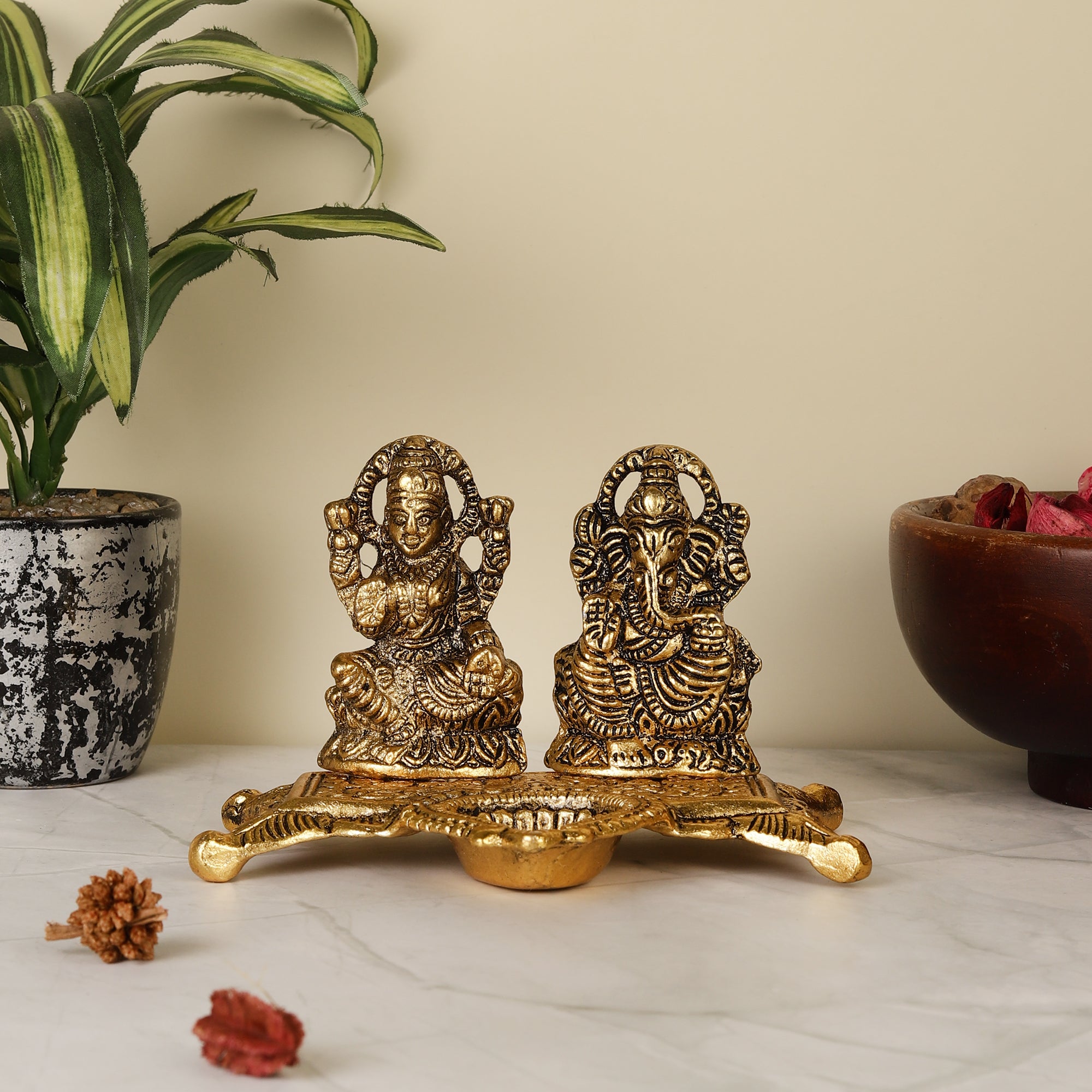 Goddess Laxmi Ganesh Chowki Diya
