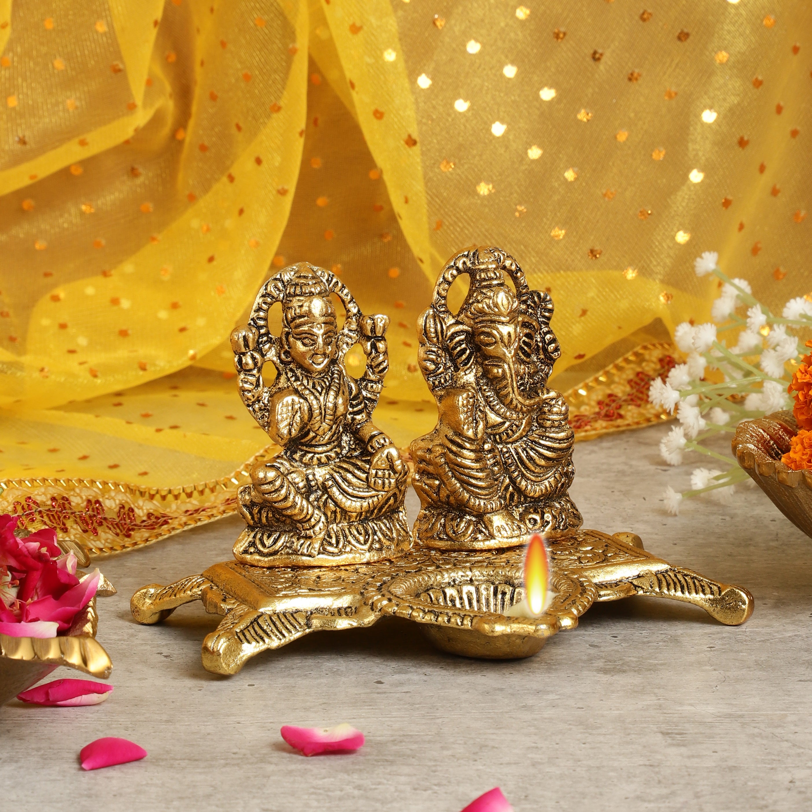 Goddess Laxmi Ganesh Chowki Diya