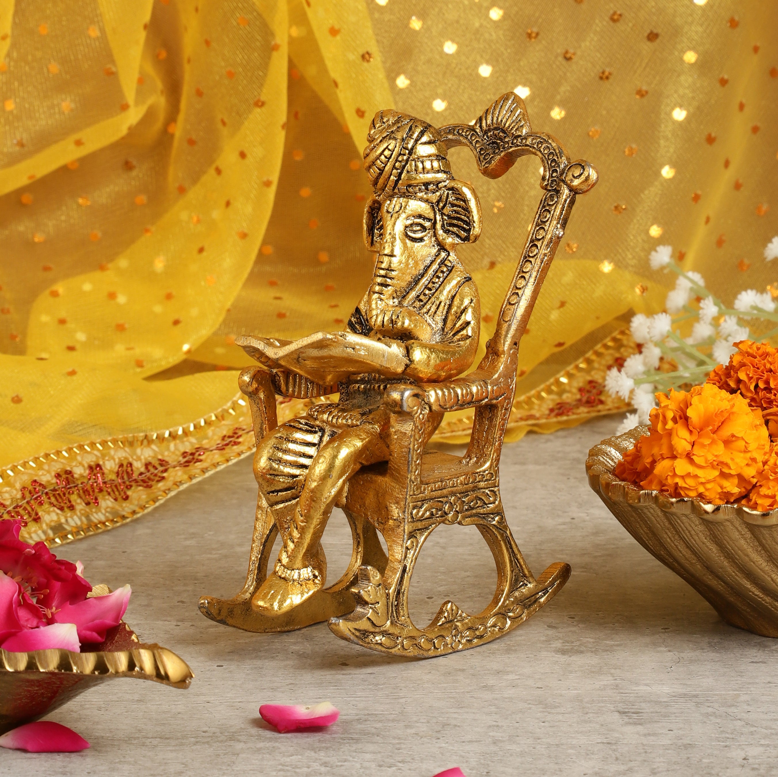 Ganesh Idol On Chair
