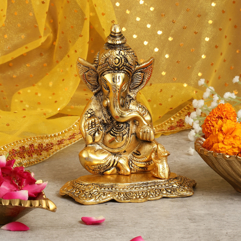 Lord Ganesh Statues Mouse,Sacred Ganesha Figurine,Lord