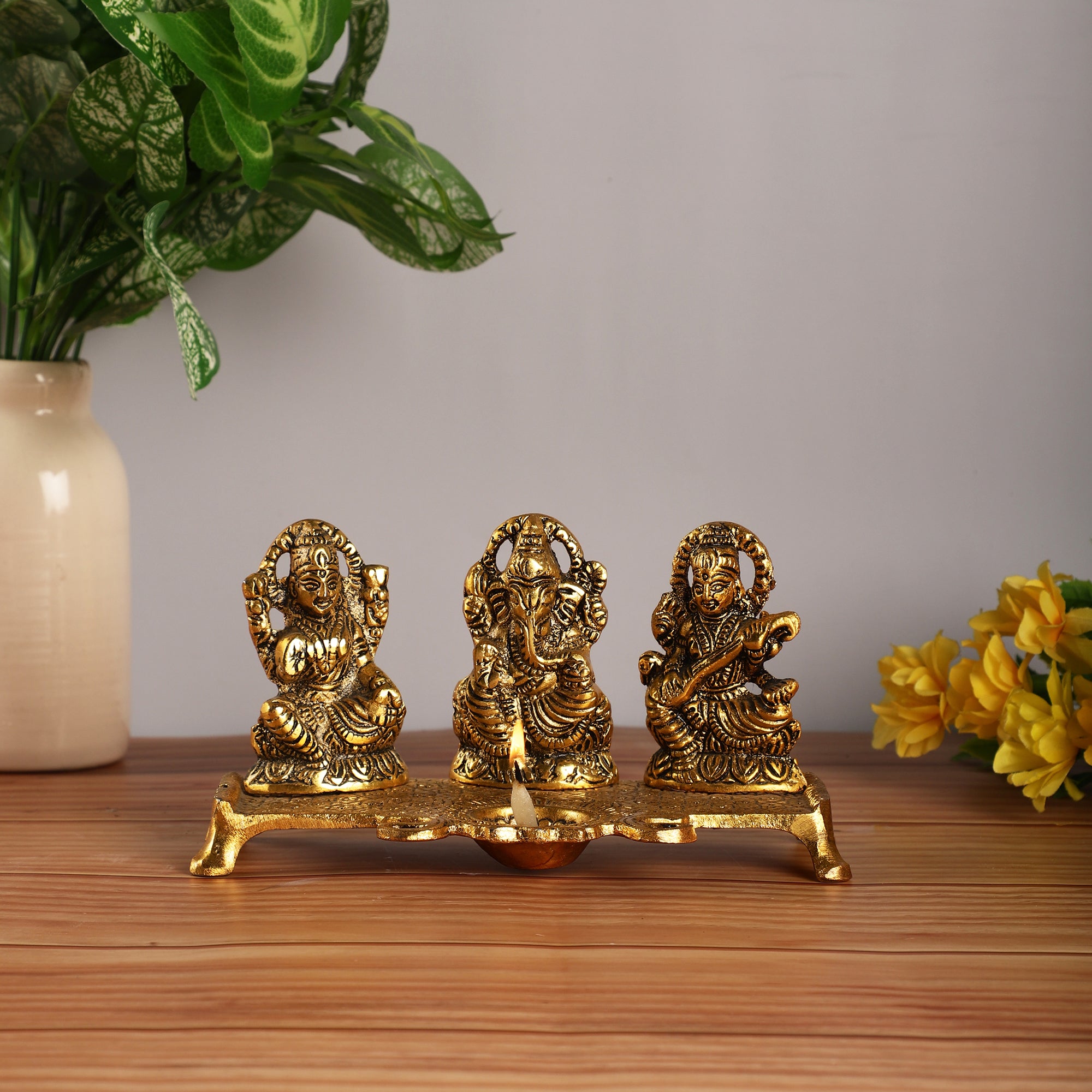 Goddess Laxmi Ganesh Saraswati Chowki