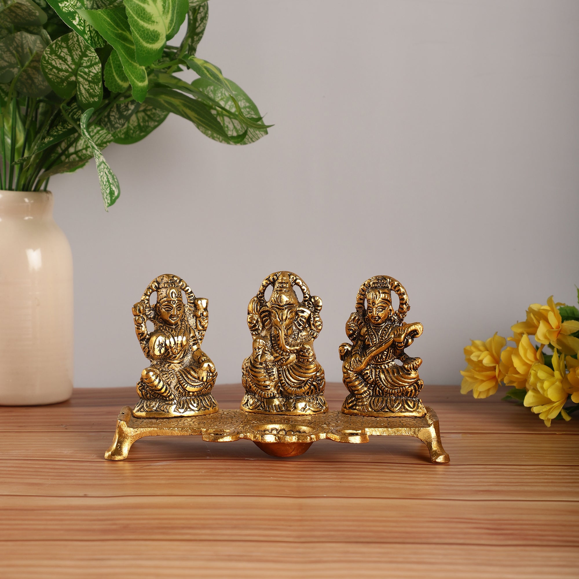 Goddess Laxmi Ganesh Saraswati Chowki