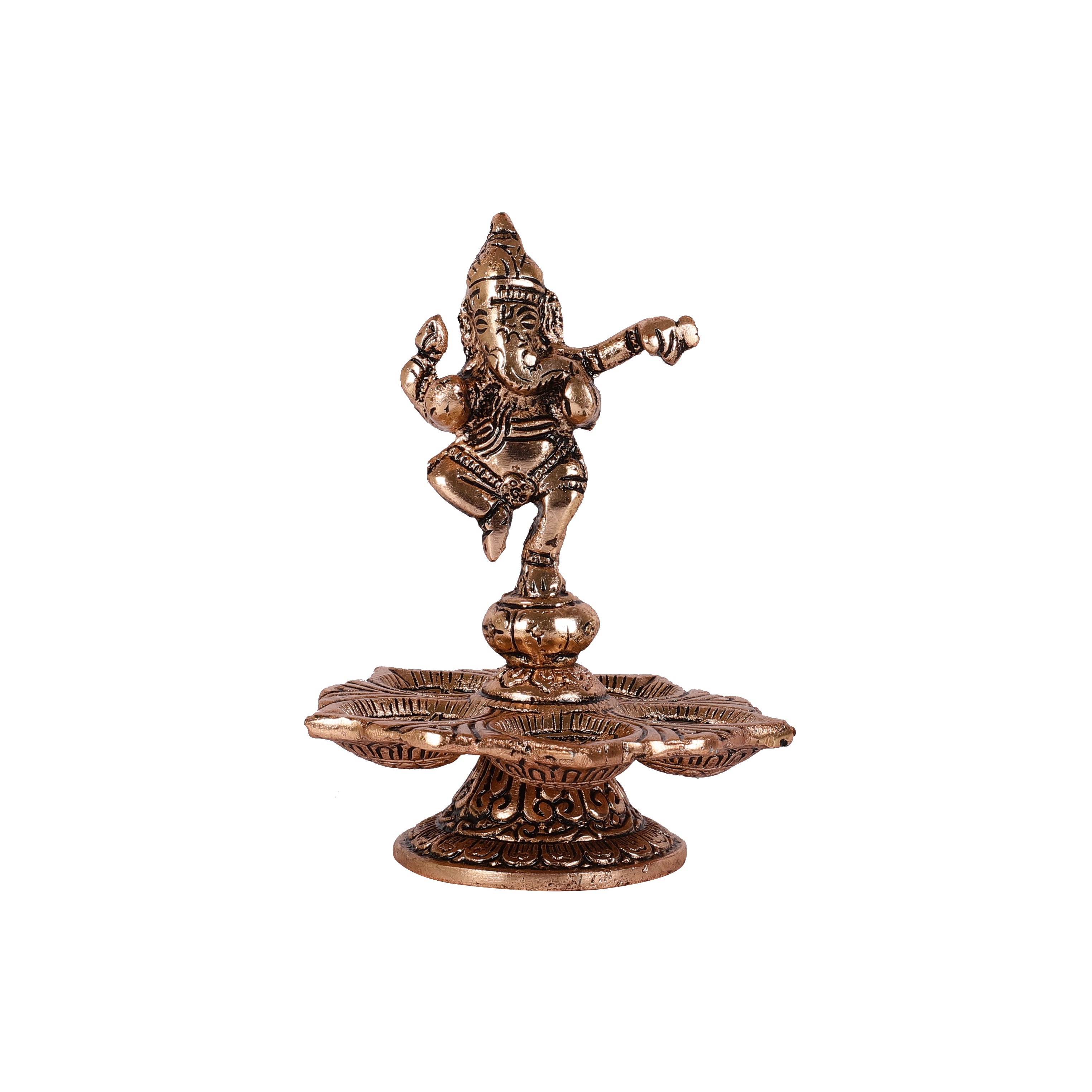Dancing Lord Ganesh Diya Puja