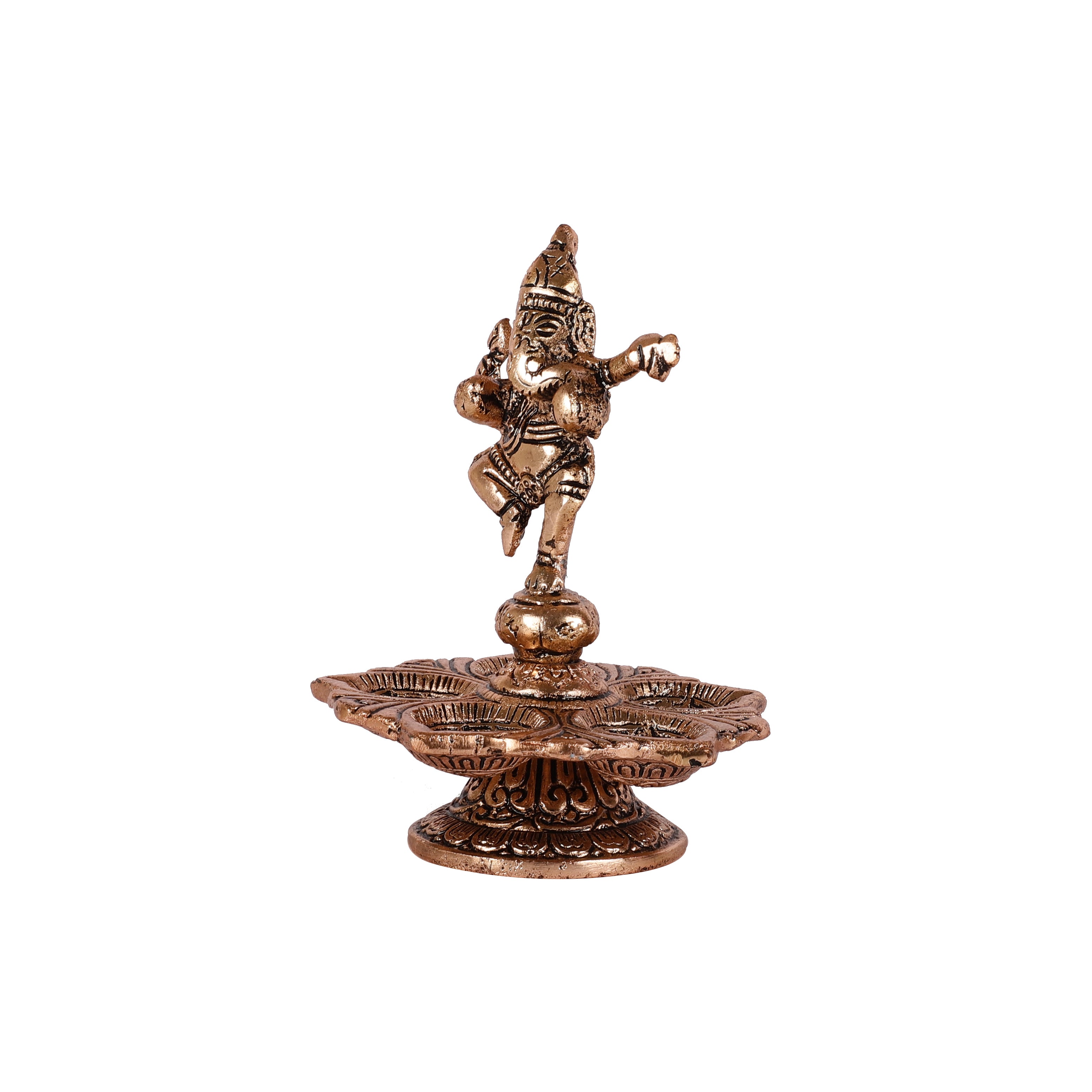 Dancing Lord Ganesh Diya Puja