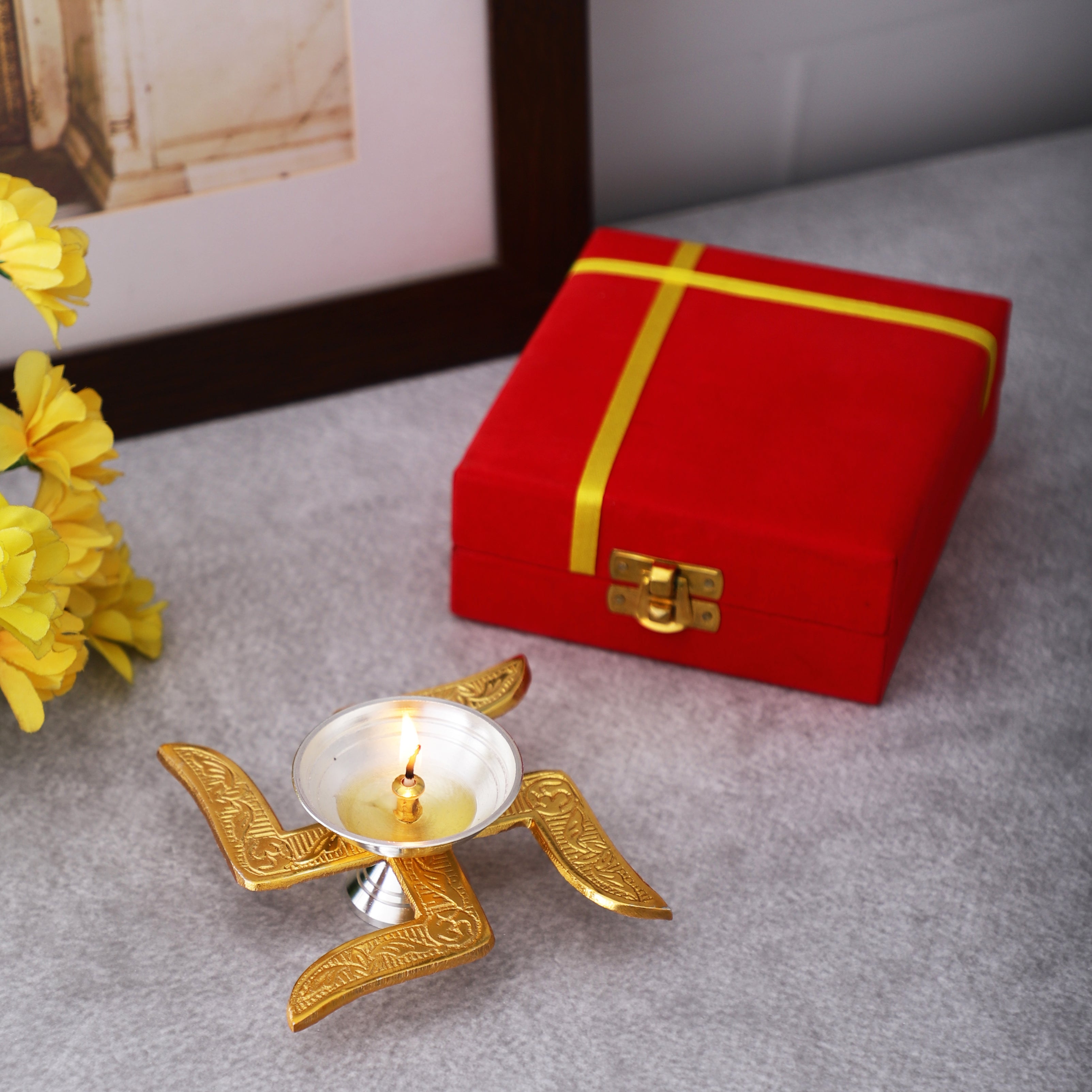 Swastik Akhand Diya Home Décor