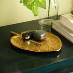Golden Leaf Tray Home Decor