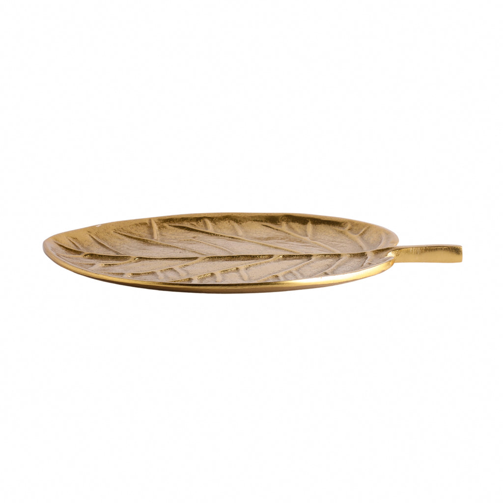 Golden Leaf Tray Home Decor