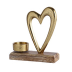 Heart Shape Figurine Wooden Base