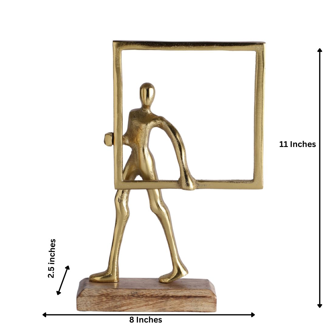 Walking Man Frame Sculpture