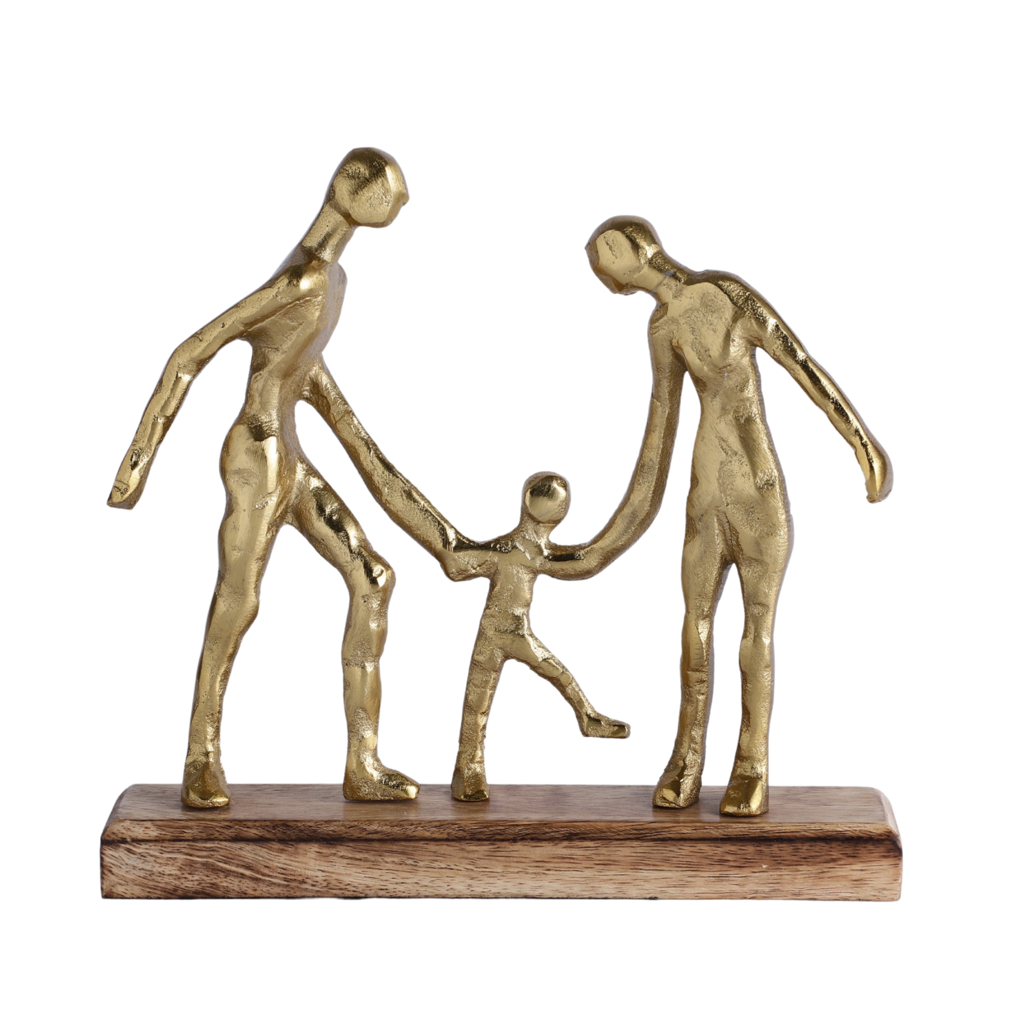 Parent Holding Child Wooden Base