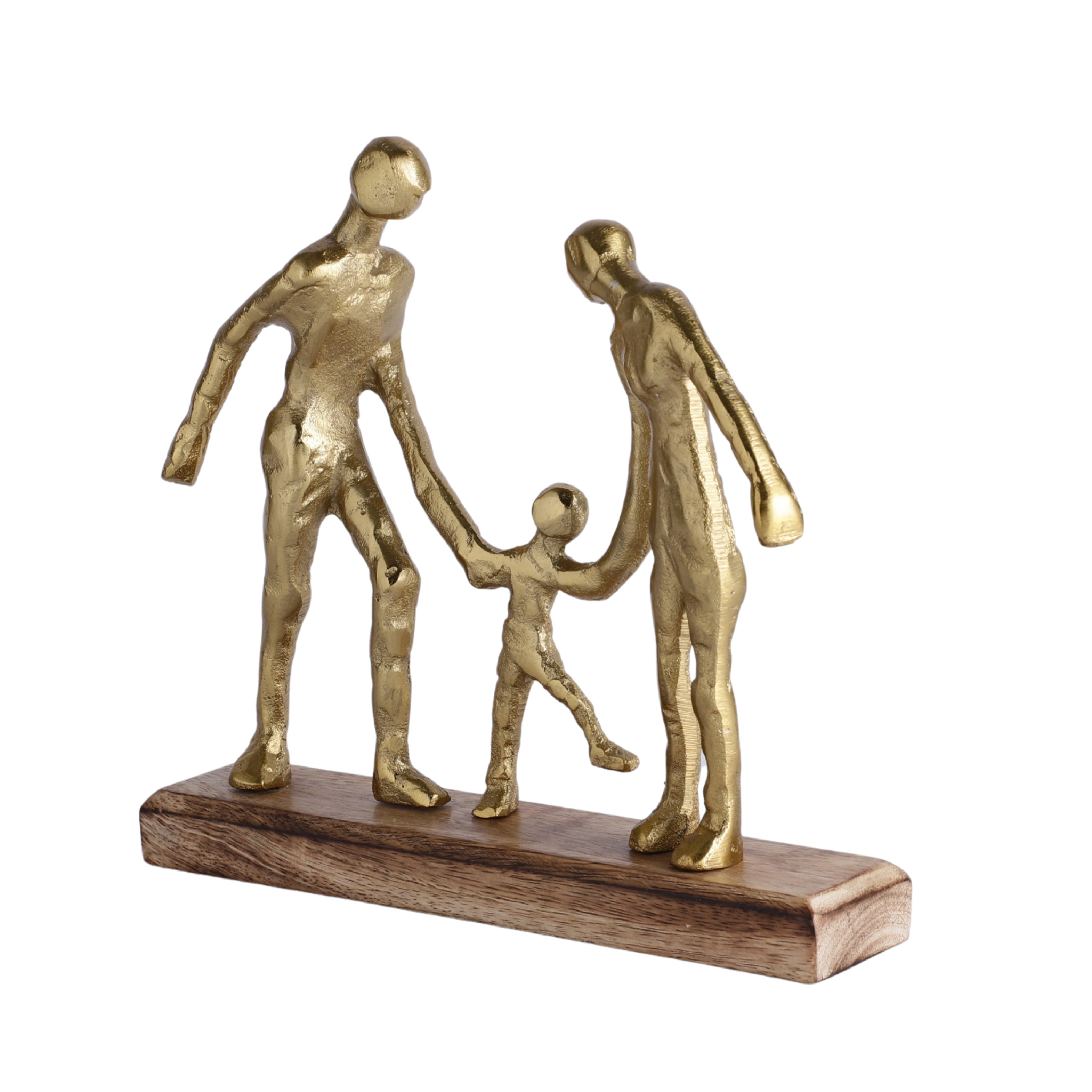 Parent Holding Child Wooden Base