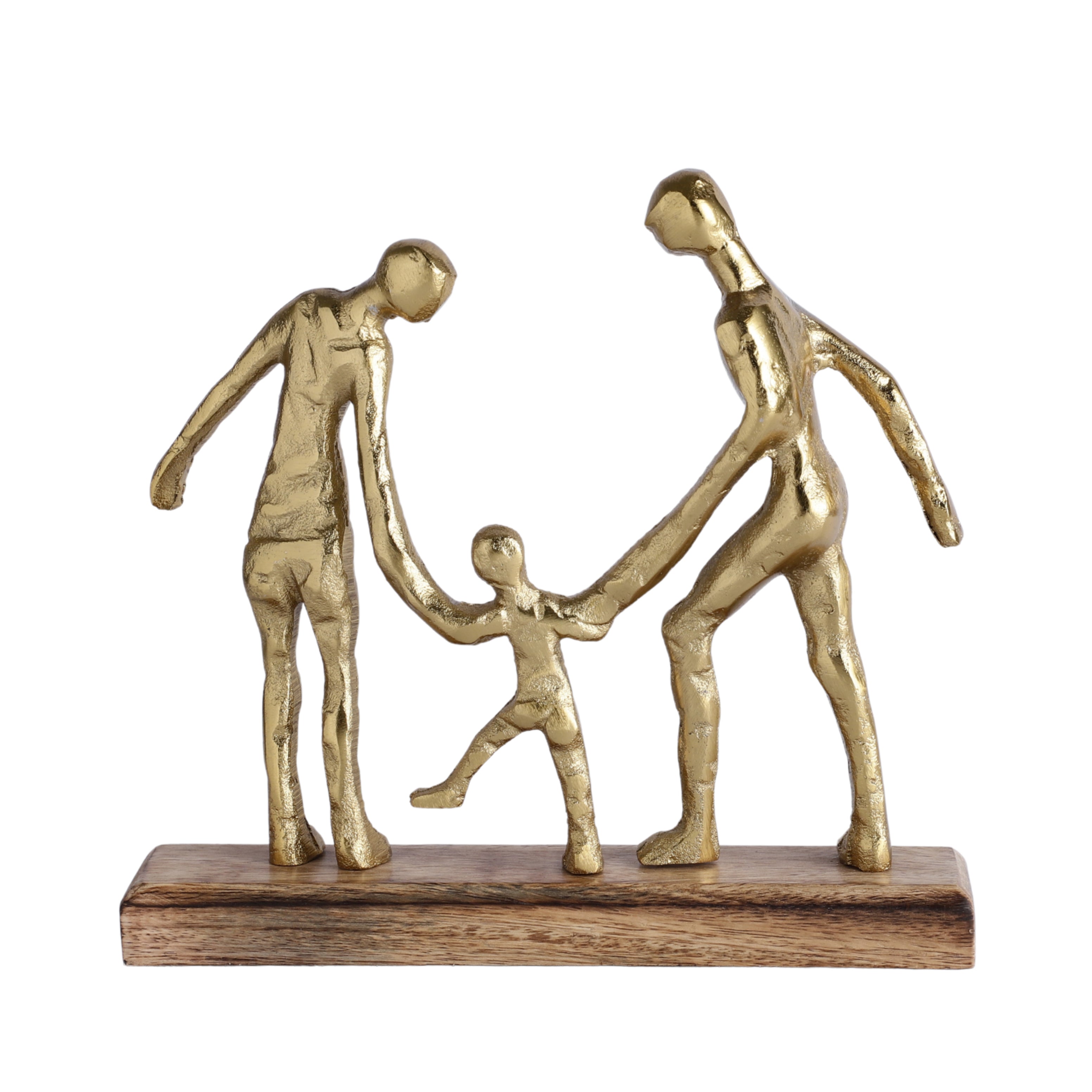 Parent Holding Child Wooden Base