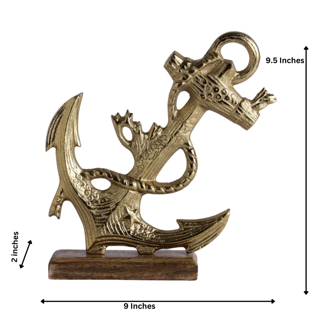 Anchor Wooden Base Home Décor