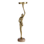 Lady Candle Holder Wooden Base