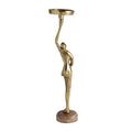 Lady Candle Holder Wooden Base