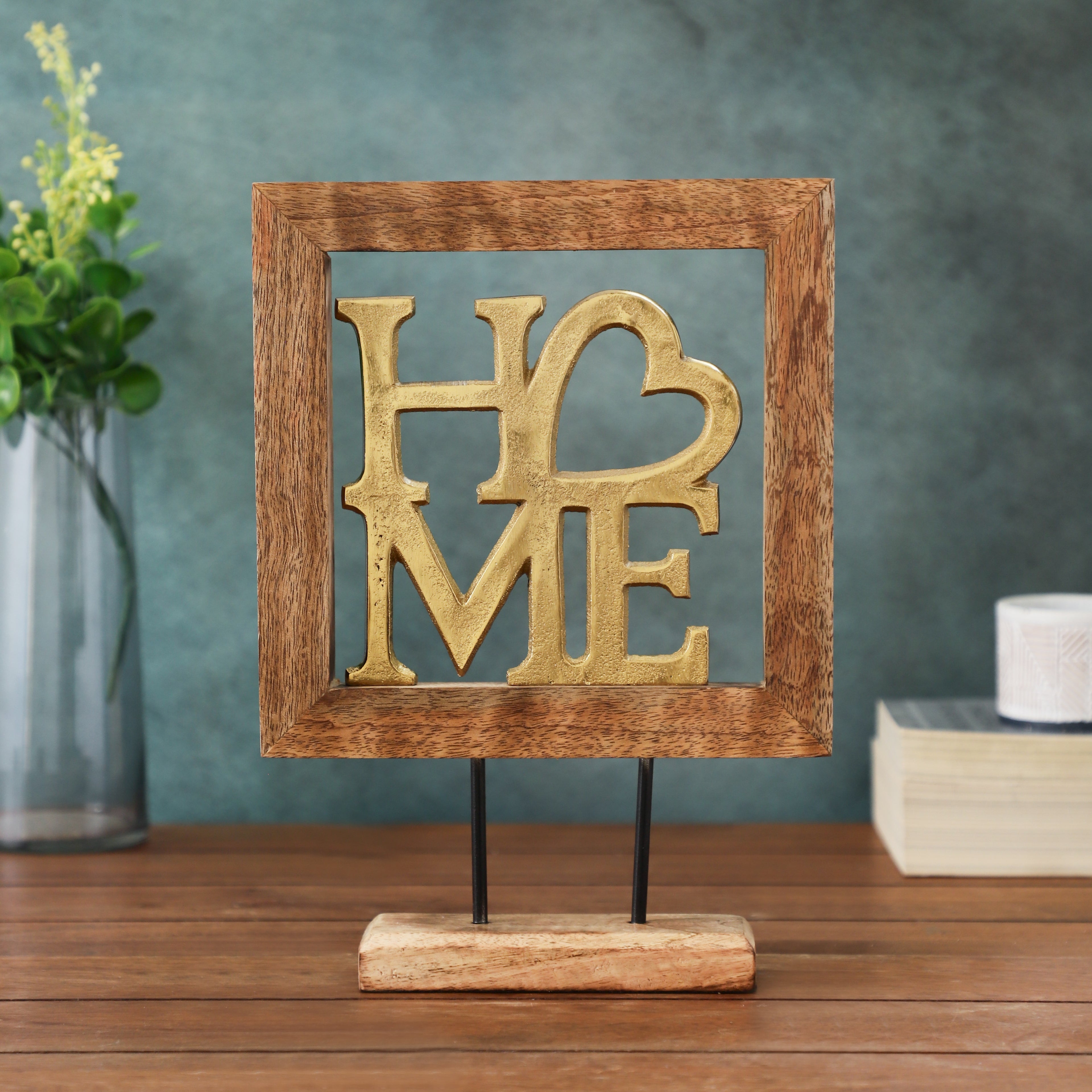 Home Wooden Frame Words Sign
