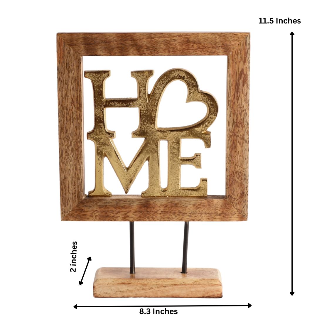 Home Wooden Frame Words Sign