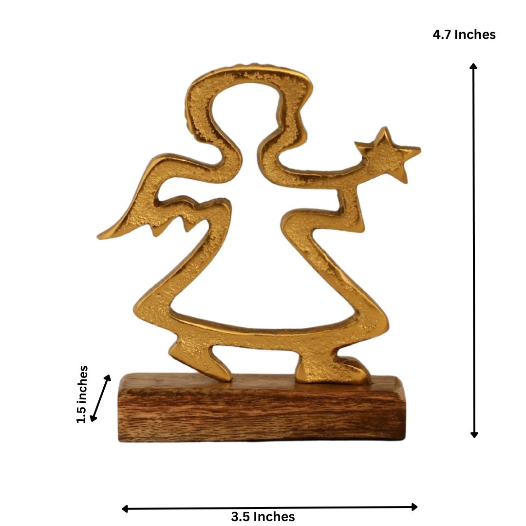 Angel Glow Wooden Base Home Décor