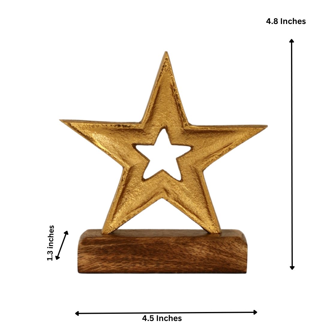Star Wooden Base Home Décor