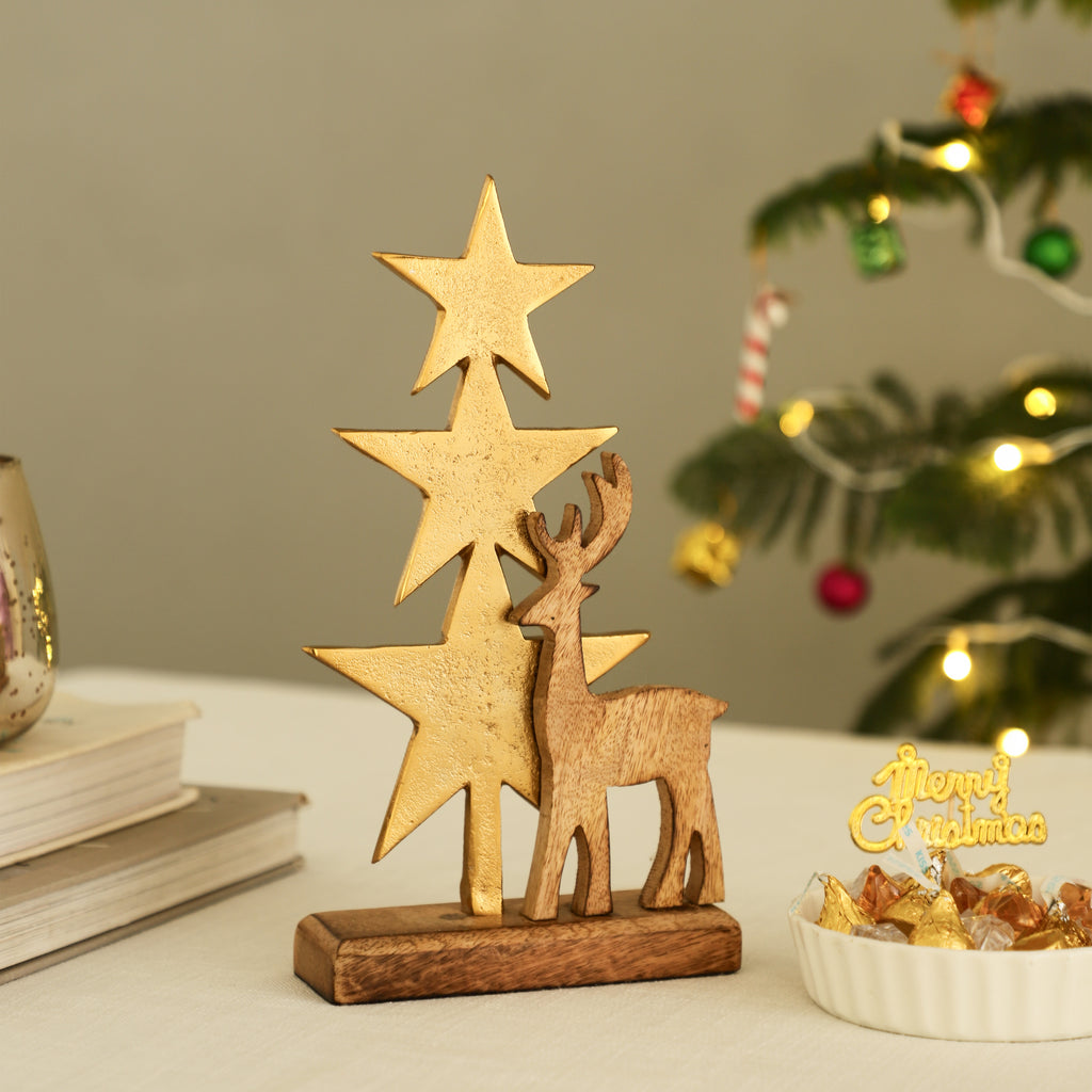 Star Christmas Tree Of Life Reindeer And