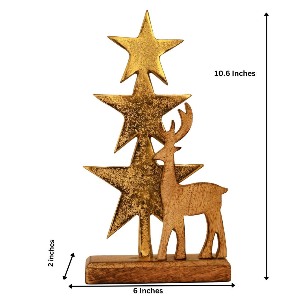 Star Christmas Tree Of Life Reindeer And