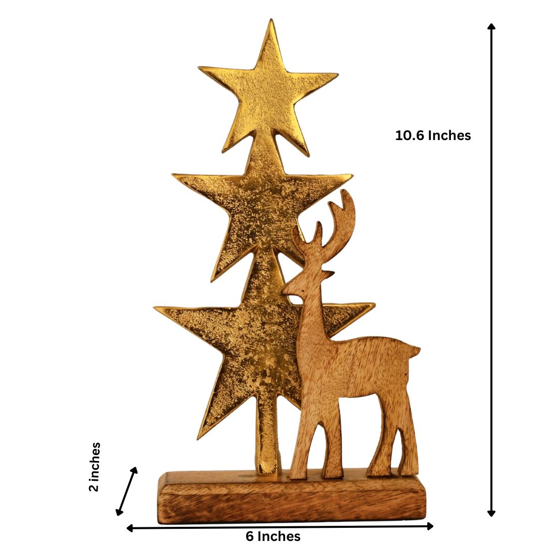 Star Christmas Tree Of Life Reindeer And