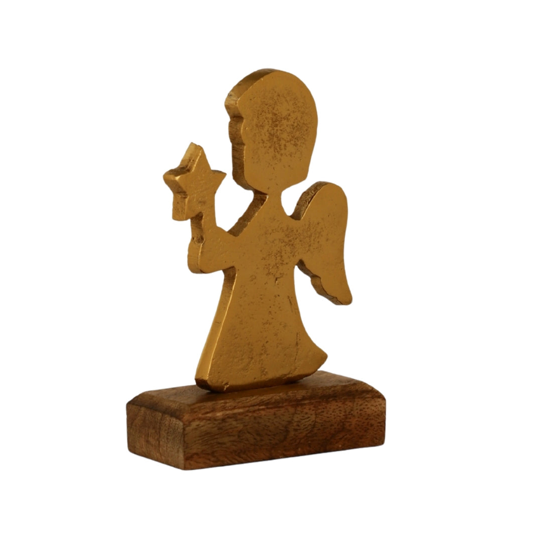 Angel Glow Wooden Base Home Décor