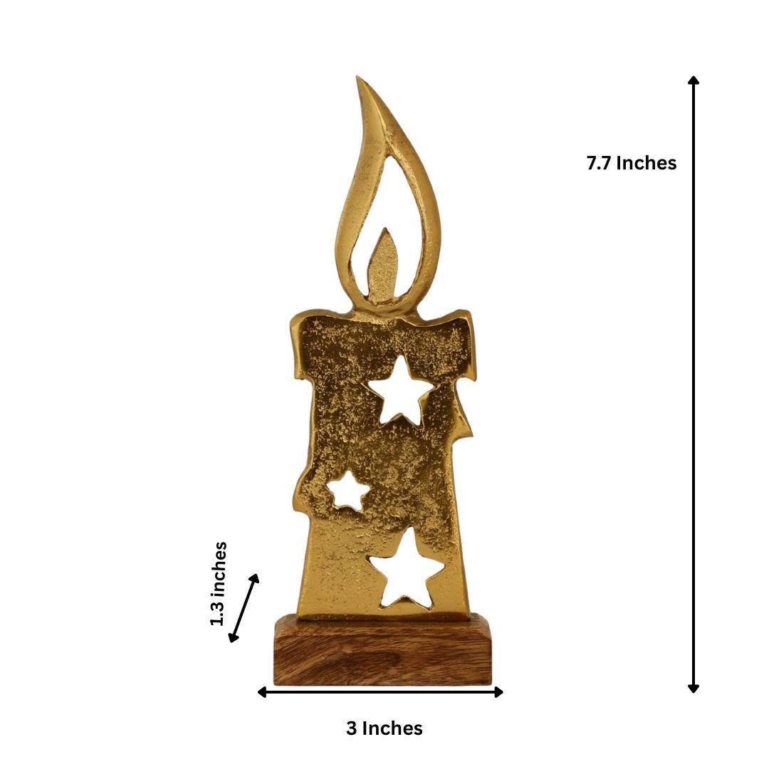 Candle Wooden Base Home Décor