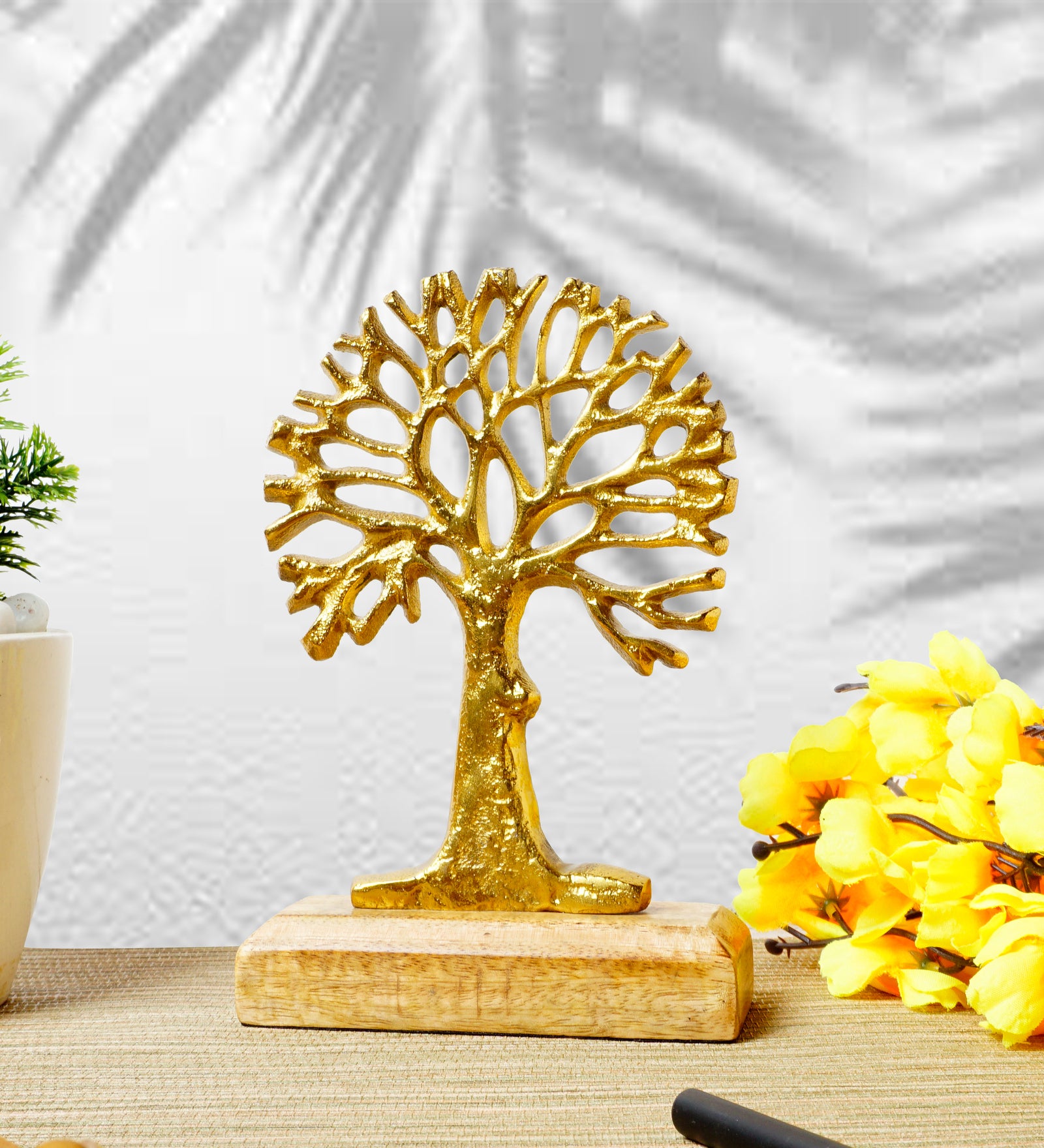 Tree of Life Rakhi Box with Golden Tree Showpiece