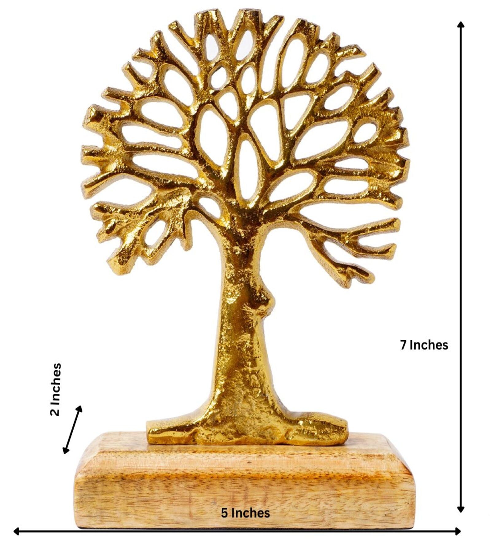 Tree of Life Rakhi Box with Golden Tree Showpiece