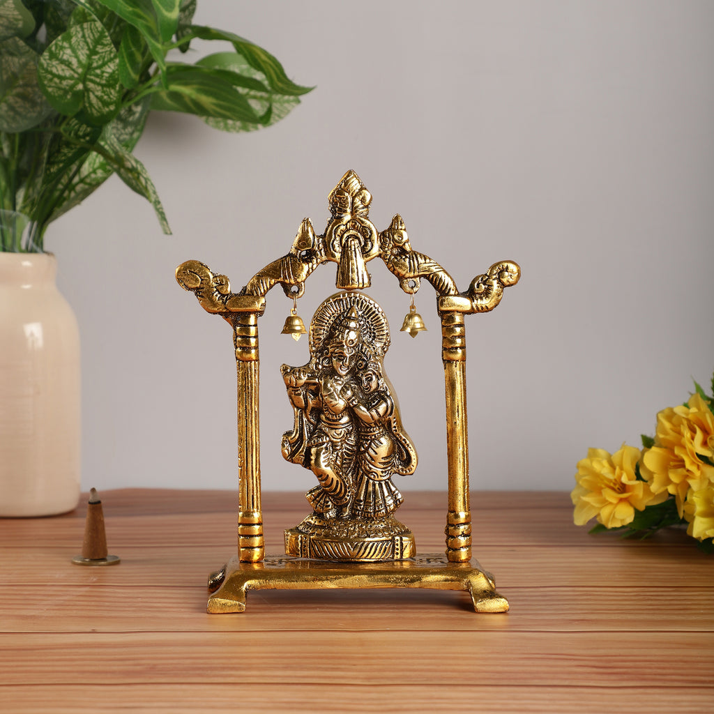 Spiritual Radha Krishna Idol Rakhi Hamper