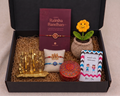Classic Devotion Golden Ram Darbar Idol Rakhi Hamper